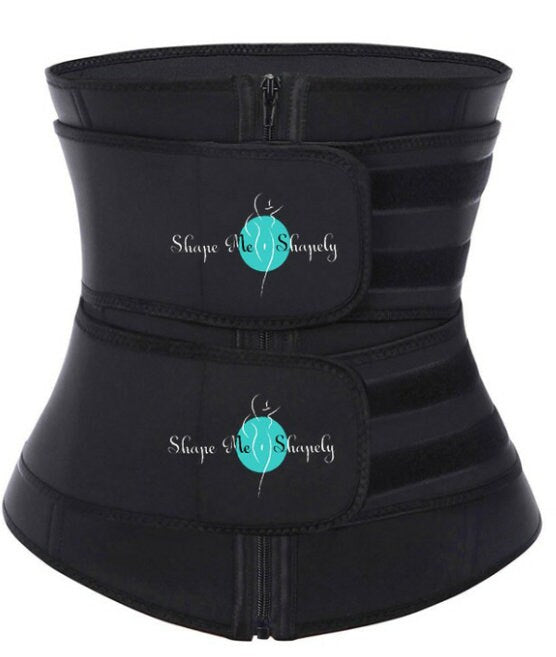 Shape Me Shapely - Double Strapped Latex Waist Trainer